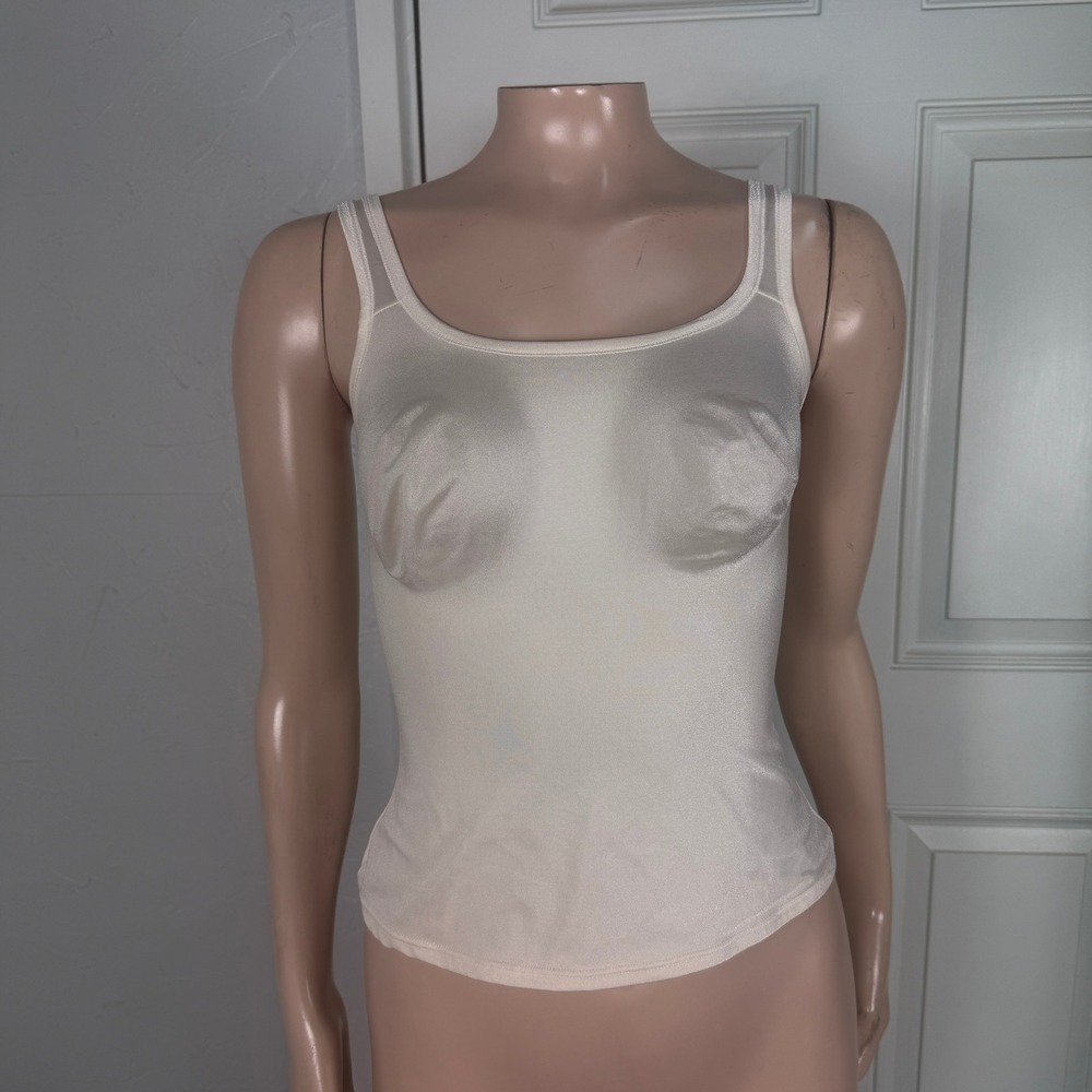 Nanzy Ganz Body Slimmers Women's Shirt Medium Tank Top Stretch Cream V3-16